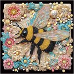 Diamond Painting Kits for Adults, 5D Flower Bee Special Shape 
Diamond Art for Beginners, Crystal Rhinestones Dots Bead Art for Home Wall 
Decoration Gift 12×12inch