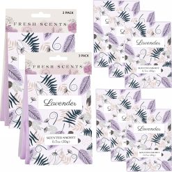 6x20g Lavender Sachets for Closet,Long-Lasting Fresh Sachets for Drawer, 
Up to 12 Weeks, Scent Sachets Dresser, Fresh Scents Scented Sachet Packet