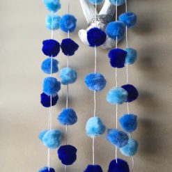 Pom Pom Garlands – Birthday 1" Pom Garland (Blue Shades)
