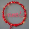 Noël Pom Pom Wreath with Fairy Lights