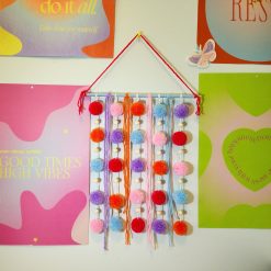Pastel Pom‑Pom Wall Hanging – Boho Nursery Decor