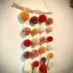 Desert Sunset Pom‑Pom Wall Hanging
